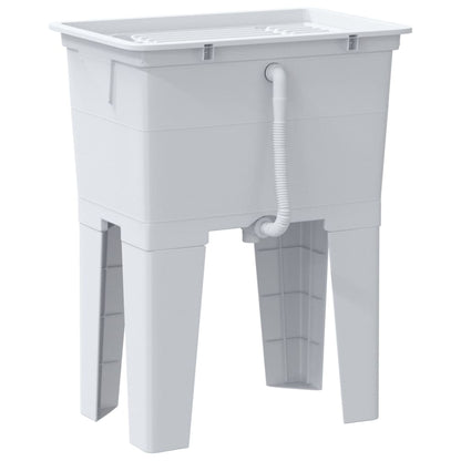 Vasca per Lavanderia Bianca 59x41x75 cm in Resina - homemem39