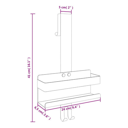 Hanging Shower Shelf in Brushed 304 Stainless Steel