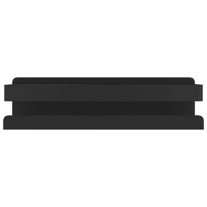 Mensola Doccia Nera Opaca 23x6,5x6 Acciaio Inox 304 Spazzolato