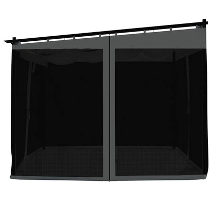 Gazebo con Pareti in Rete Antracite 3x3 m in Acciaio | homemem39