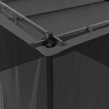 Gazebo con Pareti in Rete Antracite 3x3 m in Acciaio | homemem39