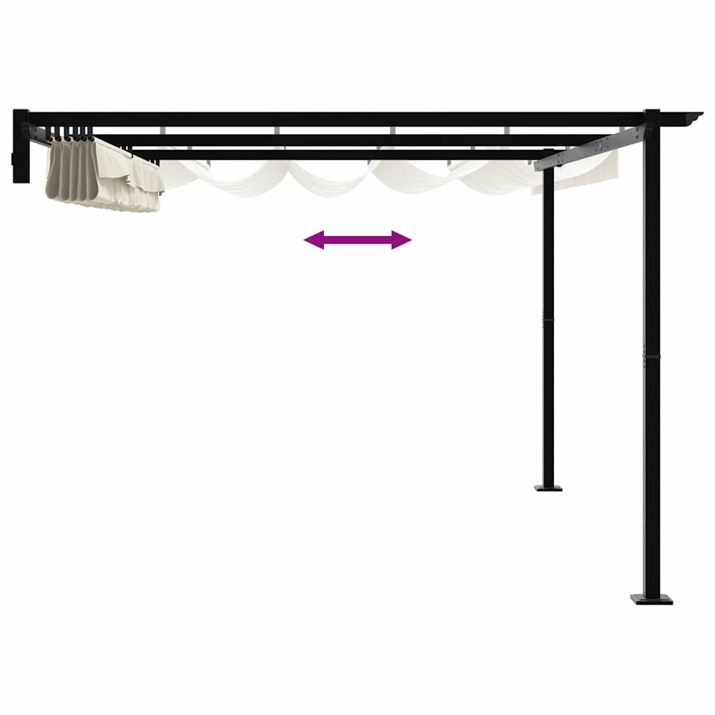 Gazebo Crema 400 x 300 x 200 cm Poliestere | homemem39
