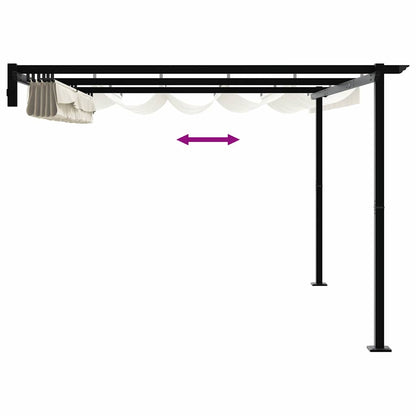 Gazebo Crema 400 x 300 x 200 cm Poliestere | homemem39