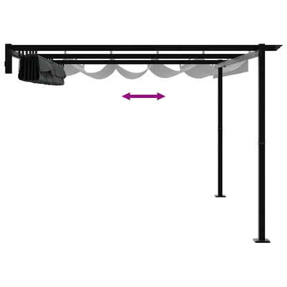 Gazebo Antracite 400 x 300 x 200 cm Poliestere | homemem39