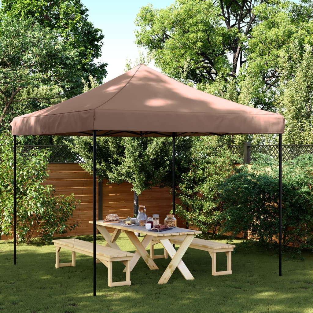 Tenda da Festa Pieghevole Pop-Up Marrone 292x292x315 cm | homemem39