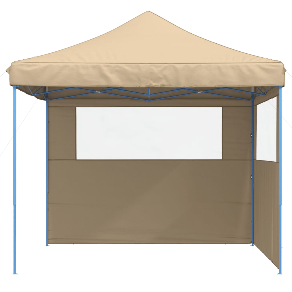 Tendone per Feste Pieghevole Pop-Up con 2 Pareti Beige | homemem39