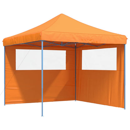 Tendone per Feste Pieghevole Pop-Up con 2 Pareti Arancione | homemem39