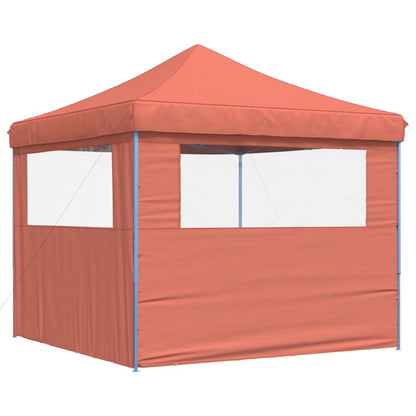 Tendone per Feste Pieghevole Pop-Up con 2 Pareti Terracotta | homemem39