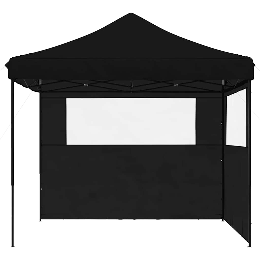 Tendone per Feste Pieghevole Pop-Up con 2 Pareti Nero | homemem39