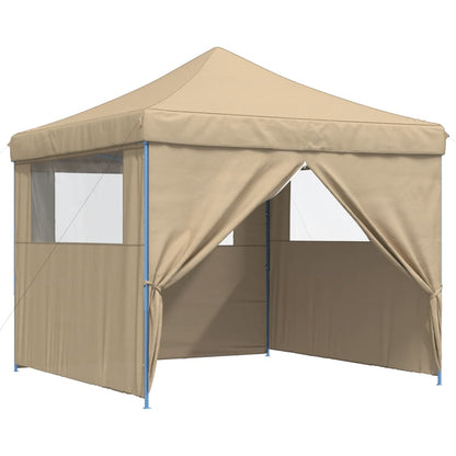 Tendone per Feste Pieghevole Pop-Up con 4 Pareti Beige - homemem39
