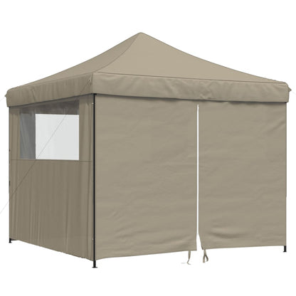 Tendone per Feste Pieghevole Pop-Up con 4 Pareti Tortora | homemem39