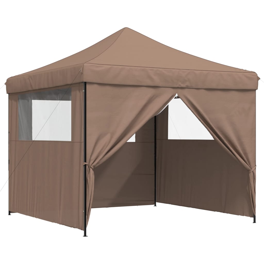 Tendone per Feste Pieghevole Pop-Up con 4 Pareti Marrone | homemem39
