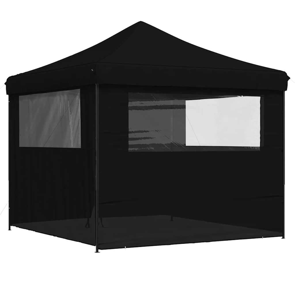 Tendone per Feste Pieghevole Pop-Up con 4 Pareti Nero | homemem39