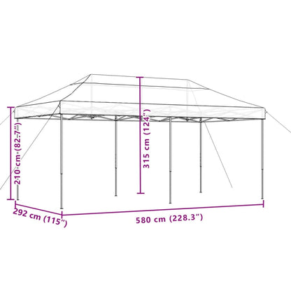Tenda da Festa Pieghevole Pop-Up Beige 580x292x315 cm | homemem39
