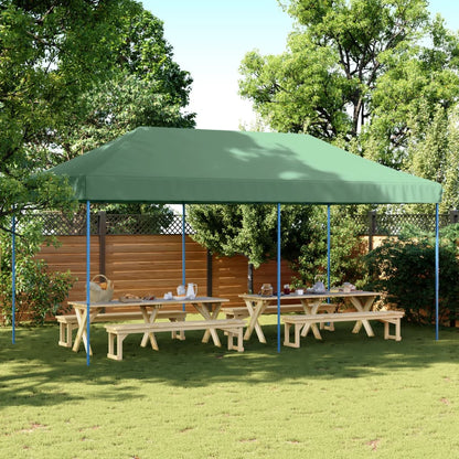 Tenda da Festa Pieghevole Pop-Up Verde 580x292x315 cm - homemem39