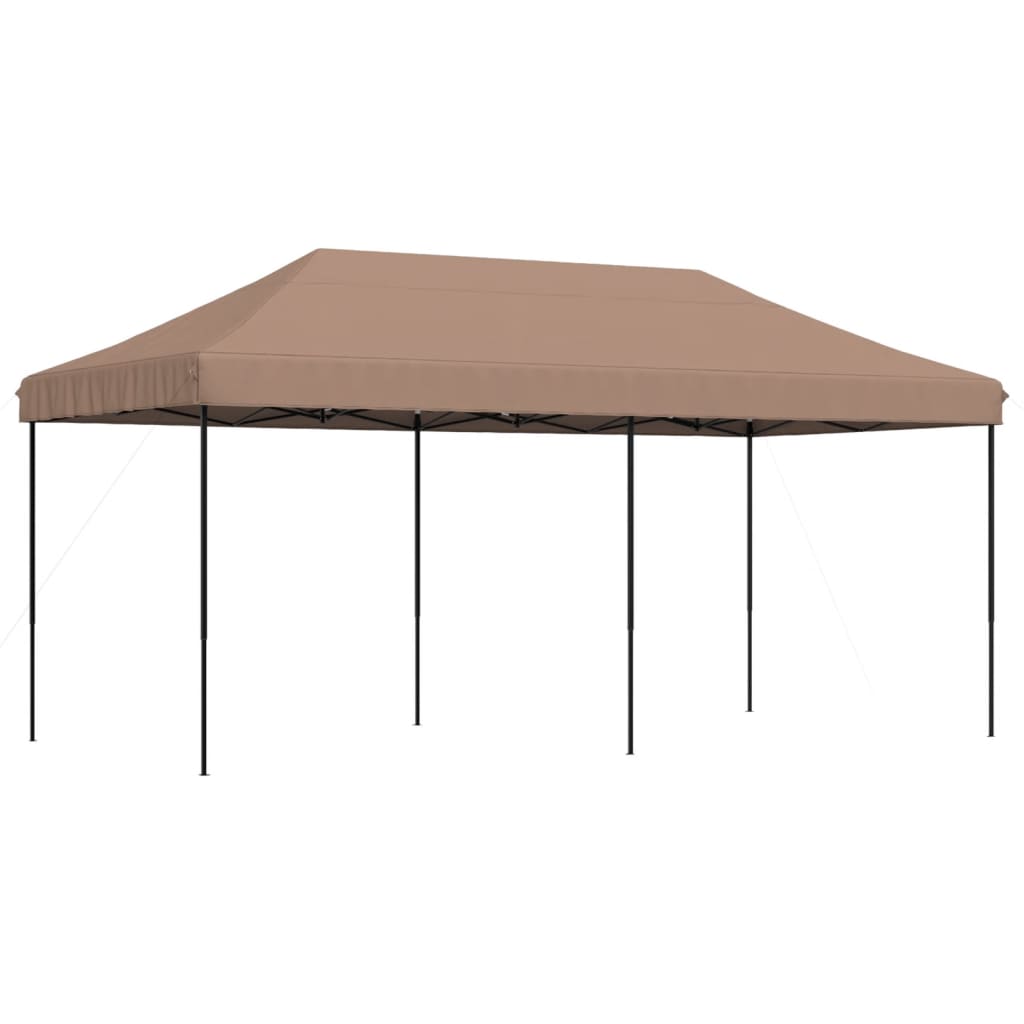 Tenda da Festa Pieghevole Pop-Up Tortora 580x292x315 cm - homemem39