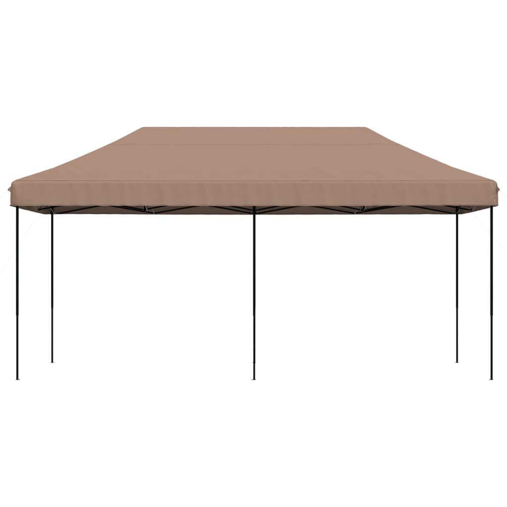 Tenda da Festa Pieghevole Pop-Up Tortora 580x292x315 cm - homemem39