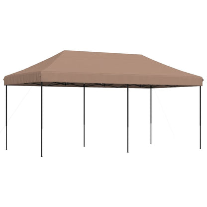 Tenda da Festa Pieghevole Pop-Up Tortora 580x292x315 cm | homemem39