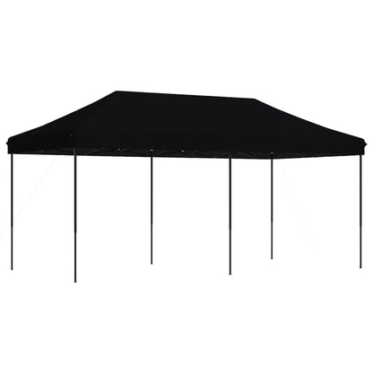 Tenda da Festa Pieghevole Pop-Up Nero 580x292x315 cm - homemem39