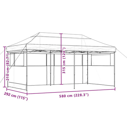 Tendone per Feste Pieghevole Pop-Up con 3 Pareti Verde | homemem39