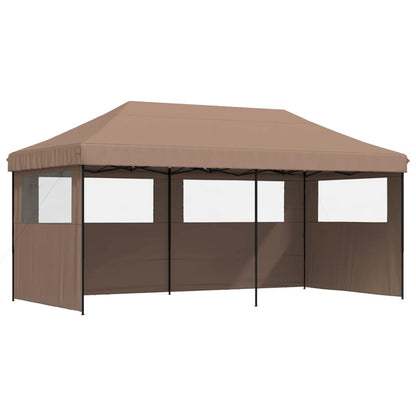 Tendone per Feste Pieghevole Pop-Up con 3 Pareti Marrone | homemem39
