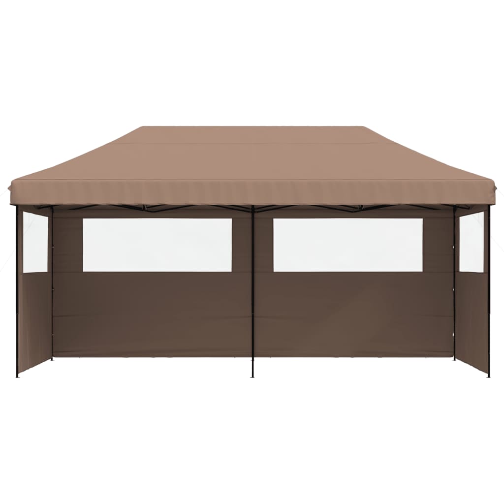 Tendone per Feste Pieghevole Pop-Up con 3 Pareti Marrone | homemem39
