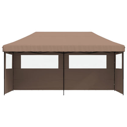 Tendone per Feste Pieghevole Pop-Up con 3 Pareti Marrone | homemem39