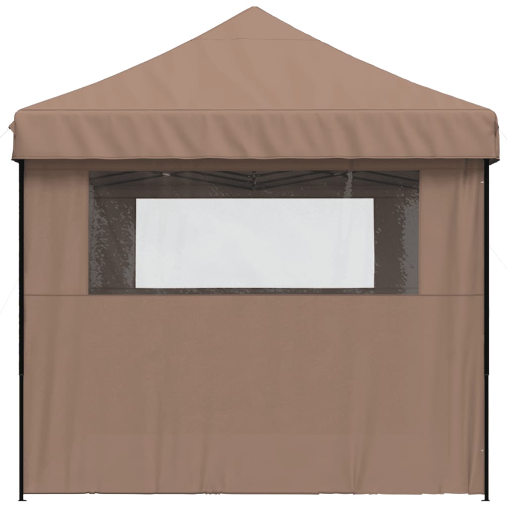 Tendone per Feste Pieghevole Pop-Up con 3 Pareti Marrone | homemem39