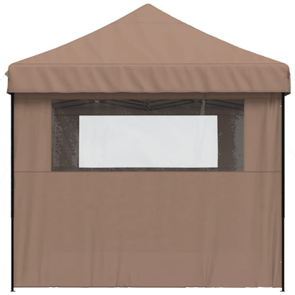Tendone per Feste Pieghevole Pop-Up con 3 Pareti Marrone | homemem39