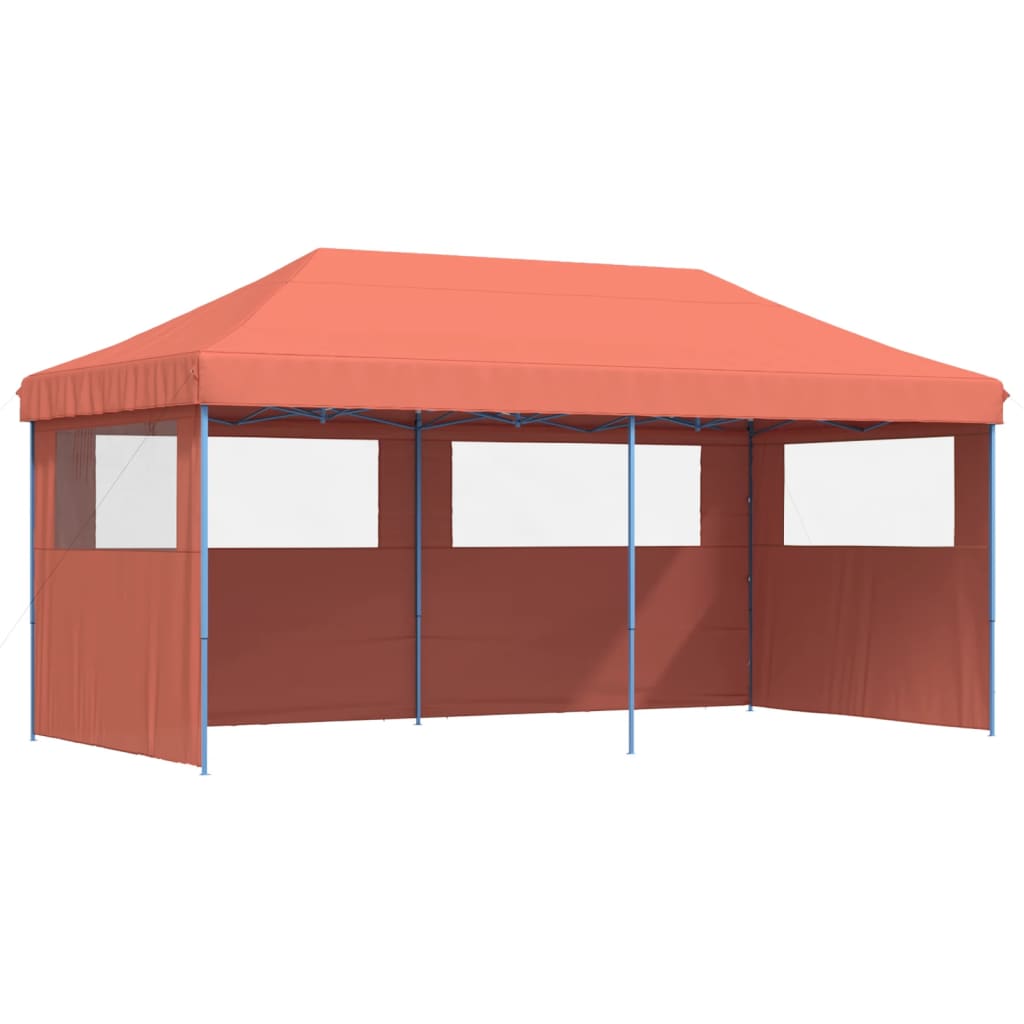 Tendone per Feste Pieghevole Pop-Up con 3 Pareti Terracotta | homemem39