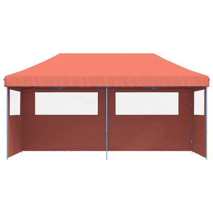 Tendone per Feste Pieghevole Pop-Up con 3 Pareti Terracotta | homemem39