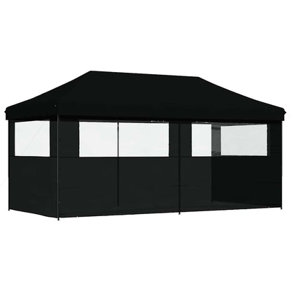 Tendone per Feste Pieghevole Pop-Up con 3 Pareti Nero | homemem39
