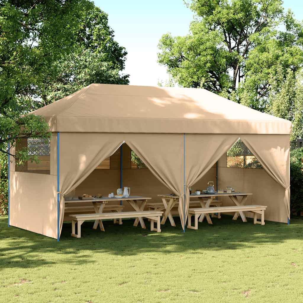 Tendone per Feste Pieghevole Pop-Up con 4 Pareti Beige | homemem39