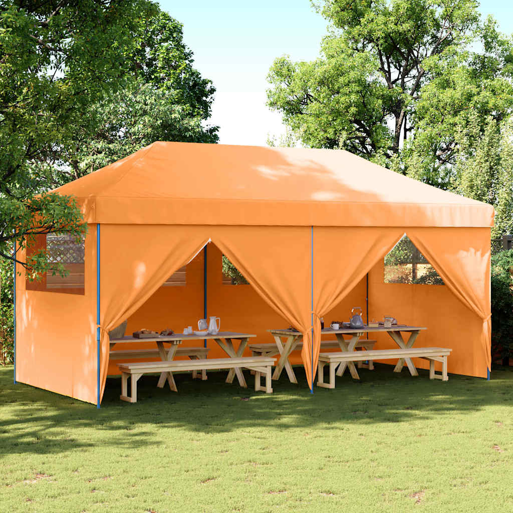Tendone per Feste Pieghevole Pop-Up con 4 Pareti Arancione | homemem39