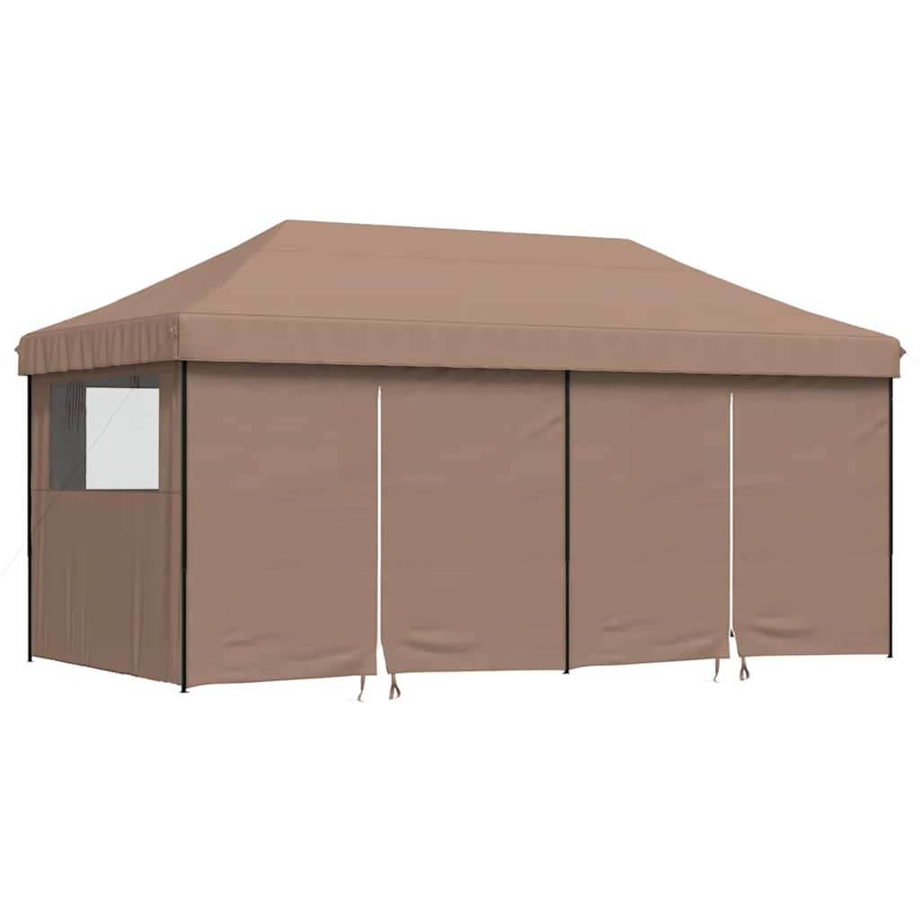 Tendone per Feste Pieghevole Pop-Up con 4 Pareti Marrone | homemem39