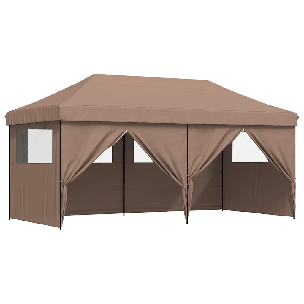 Tendone per Feste Pieghevole Pop-Up con 4 Pareti Marrone | homemem39