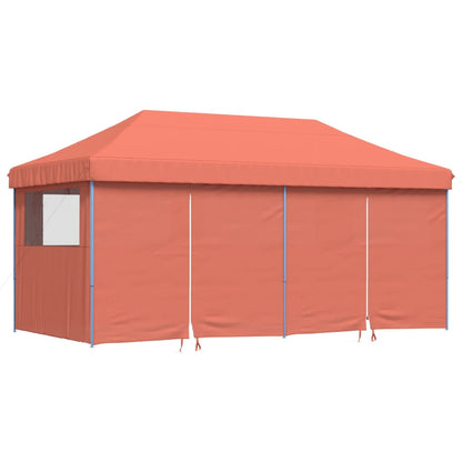 Tendone per Feste Pieghevole Pop-Up con 4 Pareti Terracotta - homemem39