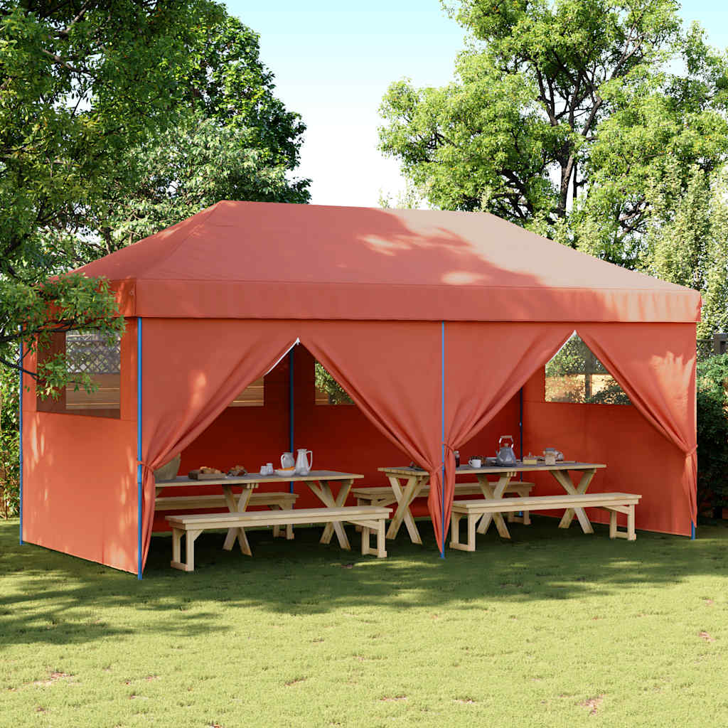Tendone per Feste Pieghevole Pop-Up con 4 Pareti Terracotta | homemem39