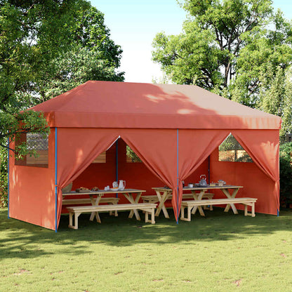 Tendone per Feste Pieghevole Pop-Up con 4 Pareti Terracotta | homemem39