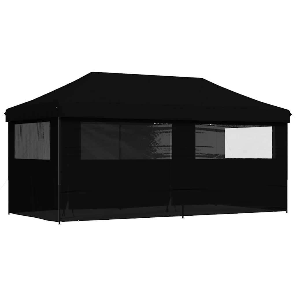 Tendone per Feste Pieghevole Pop-Up con 4 Pareti Nero | homemem39
