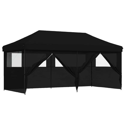 Tendone per Feste Pieghevole Pop-Up con 4 Pareti Nero | homemem39