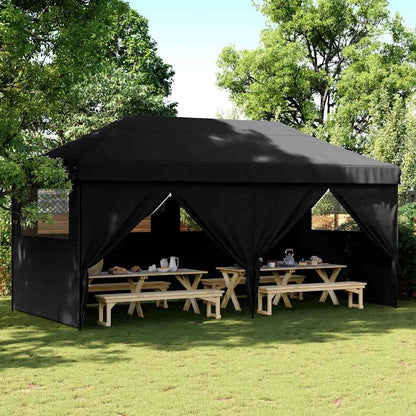 Tendone per Feste Pieghevole Pop-Up con 4 Pareti Nero | homemem39
