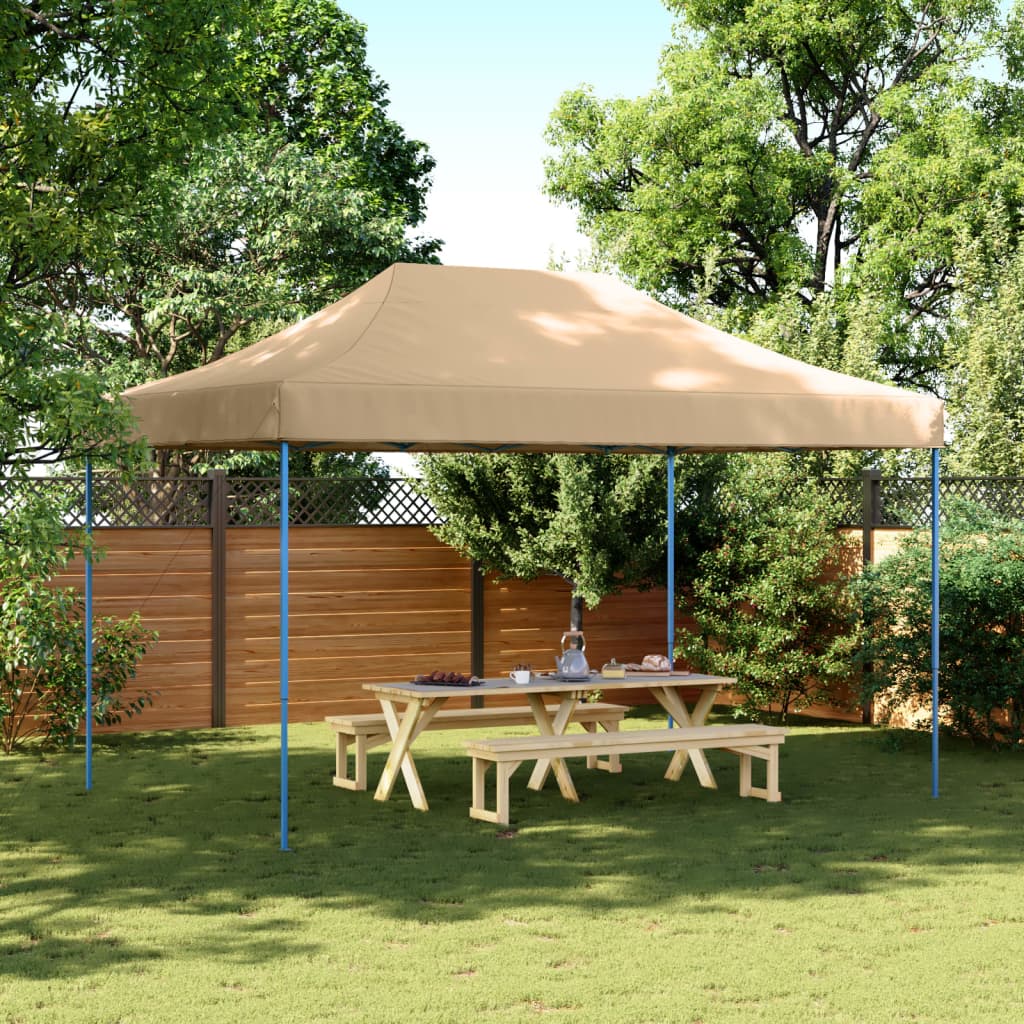 Tenda da Festa Pieghevole Pop-Up Beige 440x292x315 cm - homemem39
