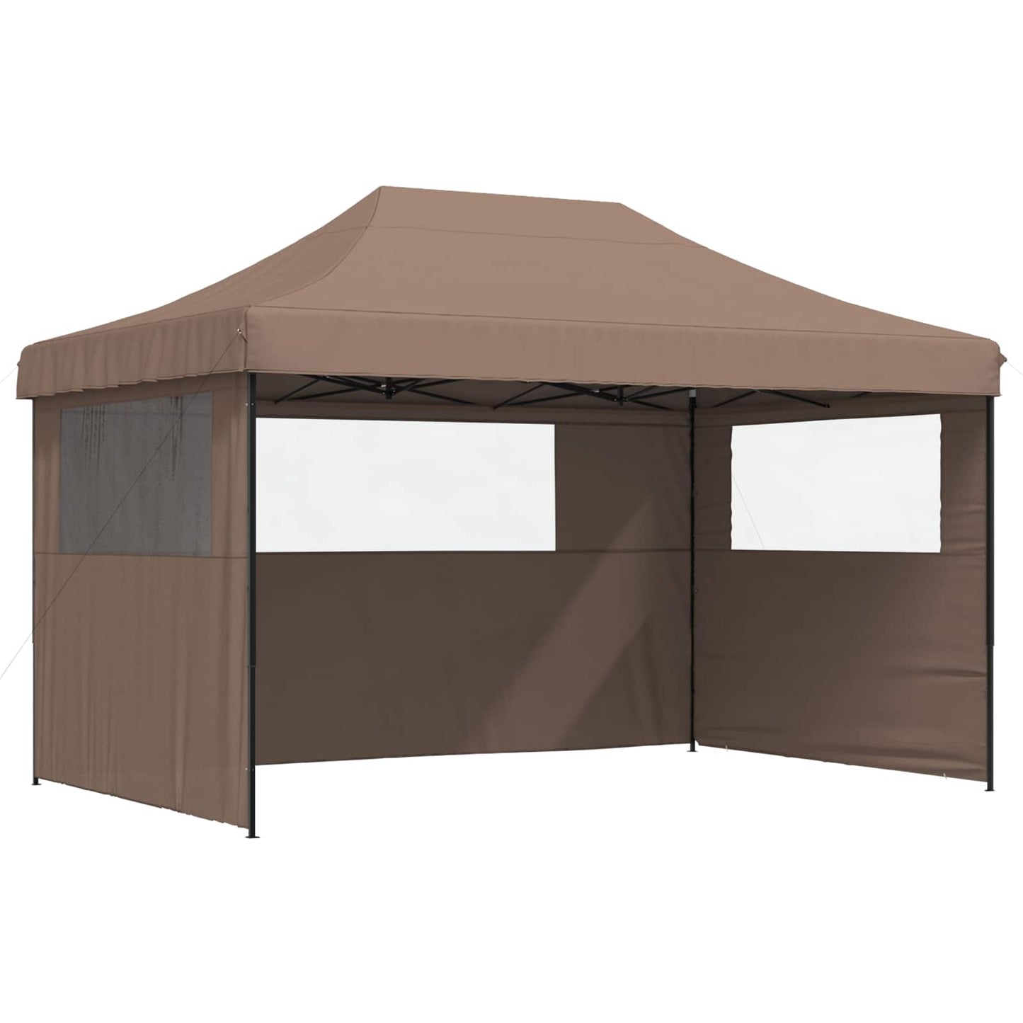 Tendone per Feste Pieghevole Pop-Up con 3 Pareti Marrone | homemem39