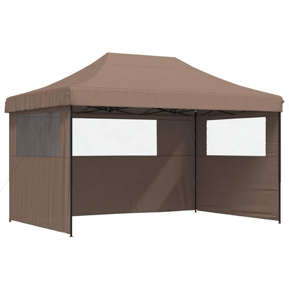 Tendone per Feste Pieghevole Pop-Up con 3 Pareti Marrone | homemem39