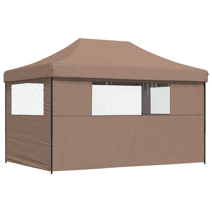 Tendone per Feste Pieghevole Pop-Up con 3 Pareti Marrone | homemem39