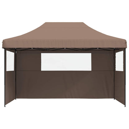 Tendone per Feste Pieghevole Pop-Up con 3 Pareti Marrone | homemem39
