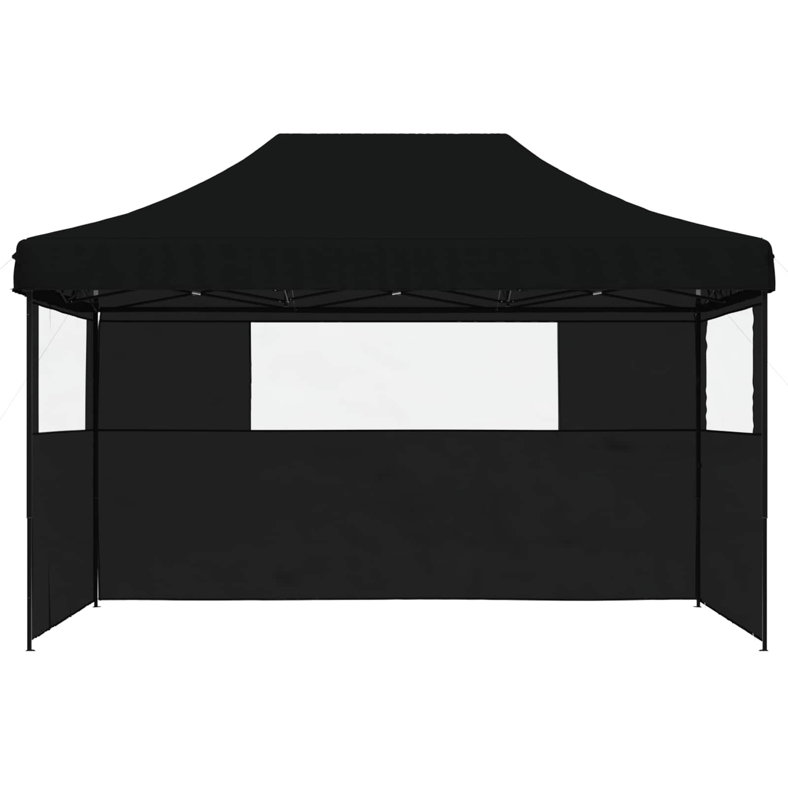 Tendone per Feste Pieghevole Pop-Up con 3 Pareti Nero | homemem39