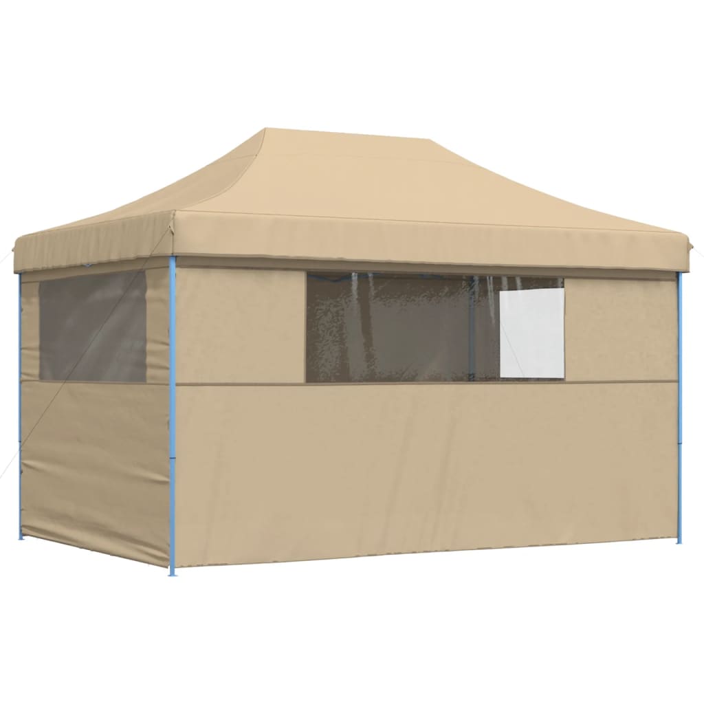 Tendone per Feste Pieghevole Pop-Up con 4 Pareti Beige - homemem39
