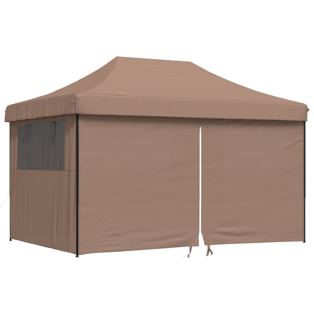 Tendone per Feste Pieghevole Pop-Up con 4 Pareti Marrone | homemem39